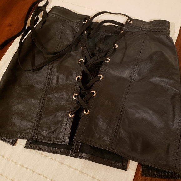 Y2K Vintage Leather Corset Skirt S/M - Picture 4 of 12
